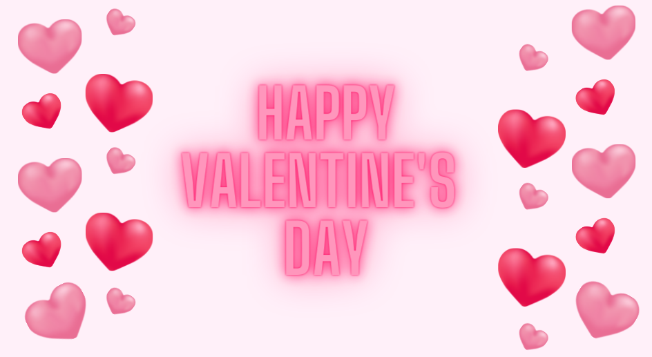  A picture with Valentine's Day Hearts